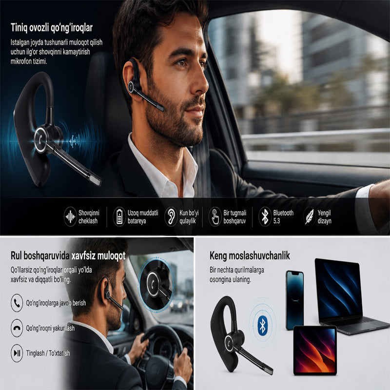 Yuqori sifatli, suv o'tkazmaydigan Bluetooth garnitura